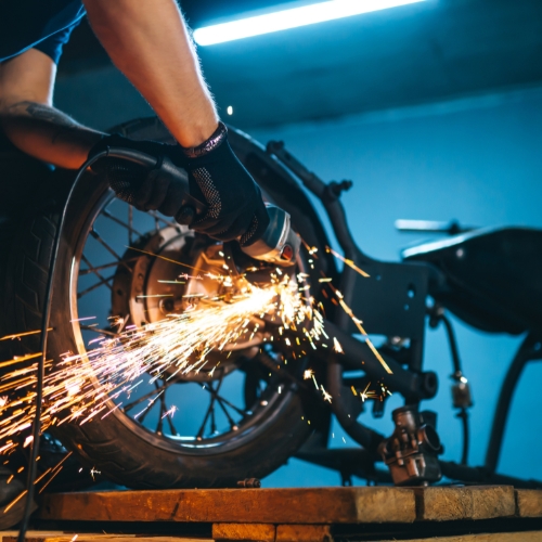 welding on motorcycle